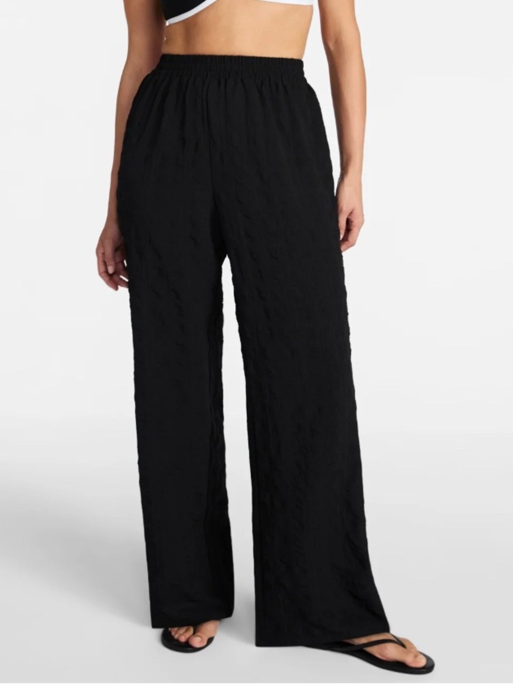 Time and Tru Women's Coverup Seersucker Pants NWT